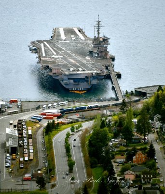 USS Kitty Hawk (CV-63), decommissioned United States Navy supercarrier, Puget Sound Naval Shipyard, Bremerton, Washington 034