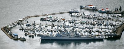 Decommissioned USS Turner Joy DD-951, Forrest Sherman-class Destroyer, US Naval Destroyer Museum, Bremerton Marina, Bremerton, 