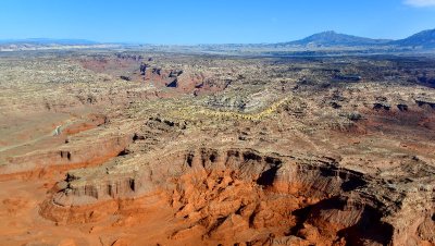 Bullfrog Creek, Middle Point, Clay Canyon, Clay Point, Coal Bed Mesa, Grand Gulch, Waterpocket Fold, Mount Pennell, Henry Mounta