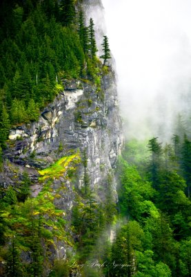 Fog Shrouded Mountain by Lake Isabel, Gold Bar, Washington 299a  