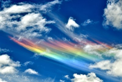 Circumhorizontal Arc Rainbow High Above South Park, Seattle, Washington 007  