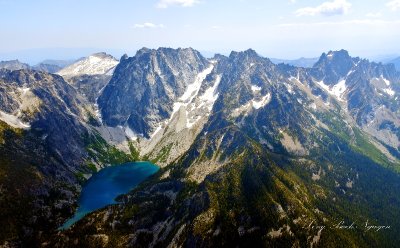 Colchuck Lake, Dragontail Peak, Colchuck Peak and Glacier, Colchuck Pass, Argonaut Peak, Sherpa Peak, Stuart Range, Alpine Lakes