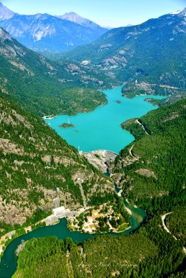 Diablo Dam, Diablo Lake, Skagit River, Gorge Lake, North Cascades Highway 20, Sourdough Mtn, Ruby Mtn, Jack Mtn, Ross Lake  