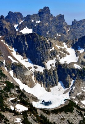 Overcoat Lake on Overcoat Peak, Chimney Rock, Lemah Mountain, Washington 457  