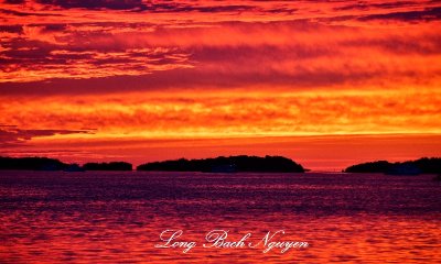 Red Sunset over Florida Bay from Little Basin Villas, Florida Keys, Islamorada, Florida 263 
