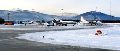 Aircraft at Petropavlovsk-Kamchatskiy airport,  Kamchatka Krai, Russia 364   