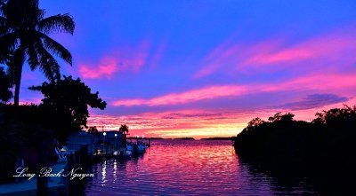 Purple and Red Sunset over Florida Bay, Little Basin Villas, Islamorada, Florida Keys, Florida 261 