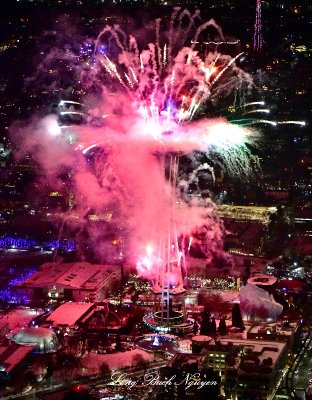 Space Needle New Year 2022 Fireworks, Seattle Washington 064a