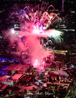 Space Needle New Year 2022 Fireworks, Seattle Washington 064a   