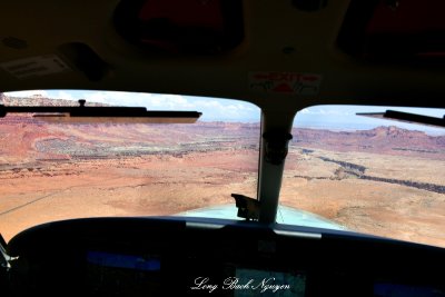 Daher Kodiak Series 3 on Final to Marble Canyon airport, Colorado River, Historic Navajo Bridge, Arizona 511