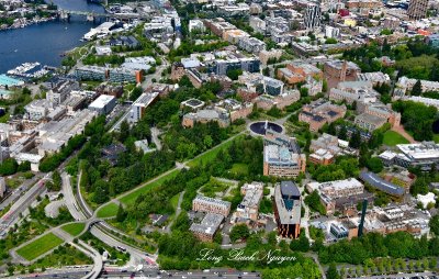University of Washington, Drumheller Fountain, University Hospital, University District, University Bridge, Seattle, Washington 