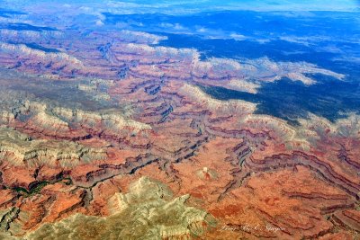 Grand Canyon National Park and Colorado River from Alaska Airlines, Arizona 063  