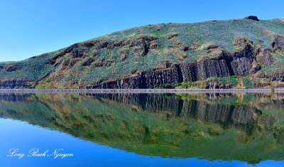 Reflection of Column Basalt along Snake River near Clarkston Washington 027 