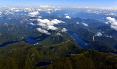 Countess of Dufferin Range, Belowe Lake, Gamble Lake, Douglas Channel, Kitimat Ranges, Coast Mountains, British Columbia, Canada