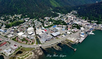 Downtown Juneau, Mount Roberts, Mount Juneau, Gastineau Channel, Alaska 726  