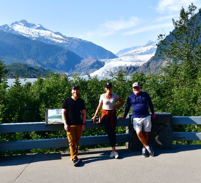 Chris, Megan, Allen at Mendenhall Glacier Lookout, Juneau, Alaska 875