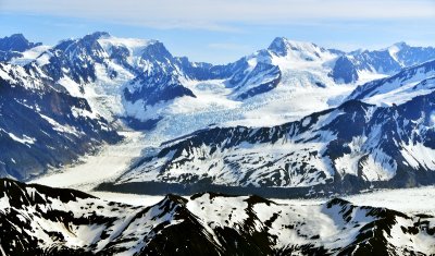 Grand Plateau Glacier, Mt Dan Fox, Mt Wilson,  Glacier Bay National Monument, Alaska 
