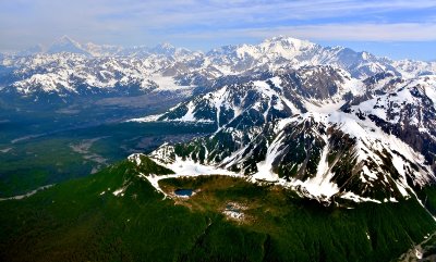 Wrangell Saint Elias National Park, Amphitheater Knob, Atrevida Glacier, Lucia Glacier, Mount Cook, Mountain Elias, Southeast AK