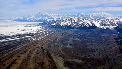 Wrangell Saint Elias National Park, Marvine Glacier, Hitchock Hills, Malaspina Glacier, Mount St Elias, Samovar Hills 