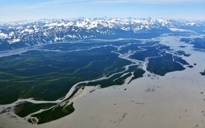 Copper River Delta, Martin River, Long Island, Goodwin Glacier, Childs Glacier, Mount Williams, Mount O'neal, Alaska 1005