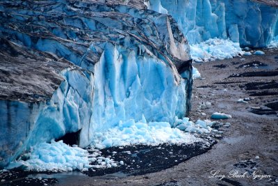 Blue Ice of Toe of Lake George Glacier, Alaska 896  