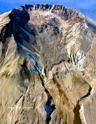 Mount St Helens National Volcanic Monument, Crater with Lava Dome, Crater Glacier,  The Breach, Sasquatch Steps, Washington 184 