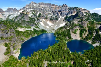 Twin Lakes and Ridge, Wilman Peaks, Columbia Peak, Cascade Mountains, Washington 292  