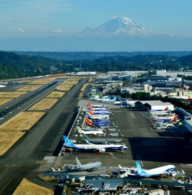 Boeing Airplane Company, Boeing Flight Test, Boieng Field, KBFI, Mount Rainier, Seattle, Washington