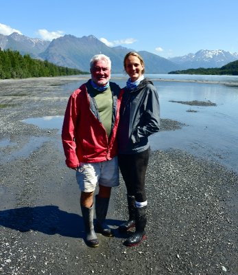 Allen and Megan at Knik River, Alaska 013 