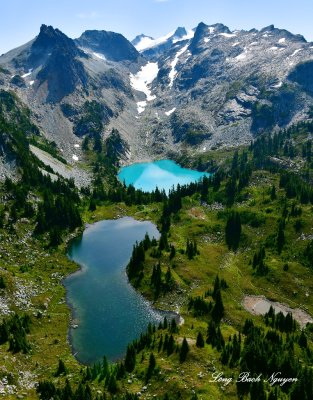 No Name Lake, Jade Lake, Dip Top Peak, Mount Daniel, Cascade Mountains, Washington 302a  