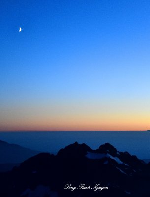 Blue Hour and Moon over Three Fingers Mountain, Washington 368