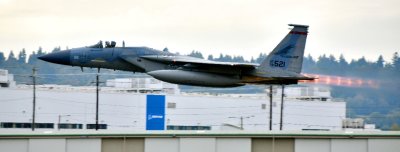 USAF Oregon National Guard F-15 Eagle departed Boeing Field, Seattle, Washington 129 