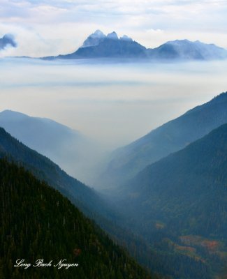 Bolt Creek Fire and Smoke near Mount Baring, Merchant Peak, Index Creek, Melted Mountain, Cascade Mountains, Washington 294