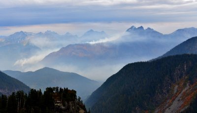 Bolt Creek Fire and Smoke near Mount Baring,Gunnshy Peak, Gunn Peak, Wing Peak, Merchant Peak, Cascade Mountains, Washington 883