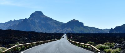 Drving across lava field on TF-38 to Tenerife National Park, Spain 288  