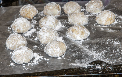 Rolled in powdered sugar