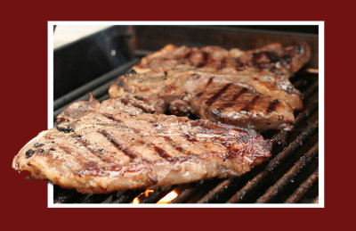 Steak on the grill