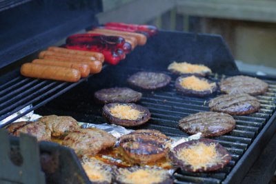 Food on the grill