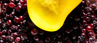 14 Yellow Mango and Blueberries