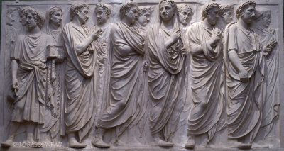 032 Relief of the Ara Pacis Augustae with Procession - ROMAN ART.JPG