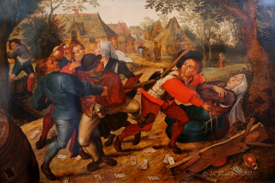 011 Peasant fighting at cards-game 1620 - Jan 1 BRUEGHEL.jpg