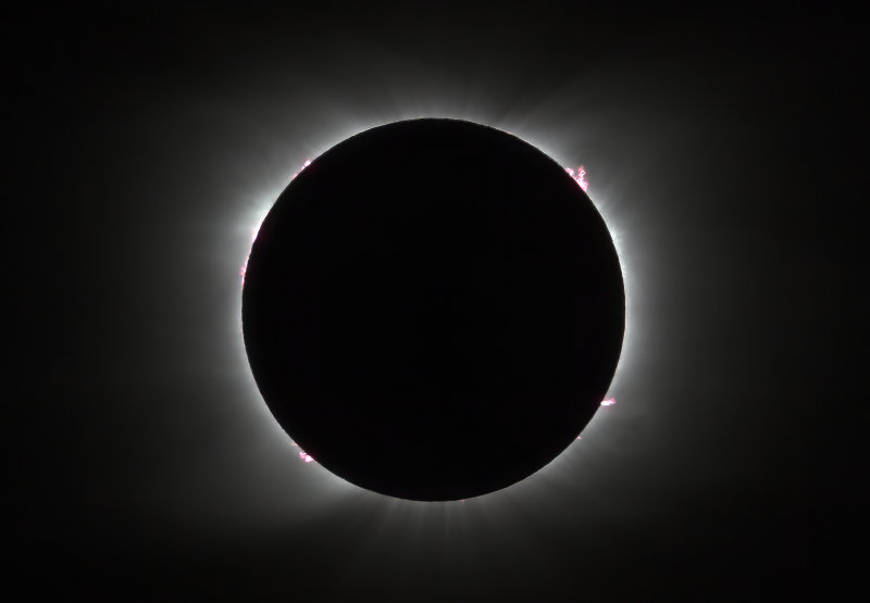 Total Solar Eclipse 2020 - Fortin Nogueira.Neuquen.Argentina - 2nd & 3rd Contacts Combined