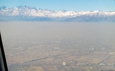 The Andes - Flying into Santiago