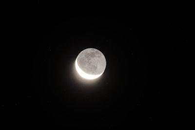 Moon - August 27, 2019 - Earthshine on the Old Moon (27 Days)