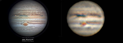 Jupiter 20201005 @ 01:31 UT (compared to Chris Go Image)