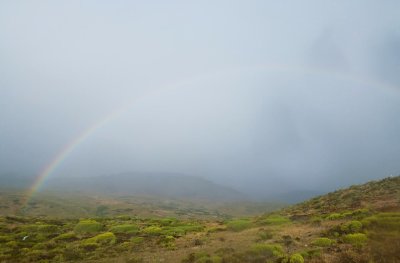 Rainbow Leaving Bariloche on Eclipse Day