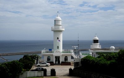 Lighthouse with South Korean flag