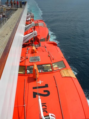A couple Lifeboats on the Costa Classica