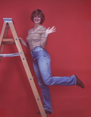 Steph on a Ladder