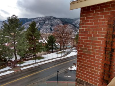 View from our hotel room at Glenwood Springs